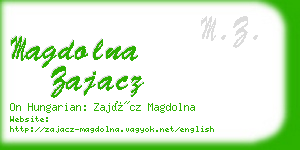 magdolna zajacz business card